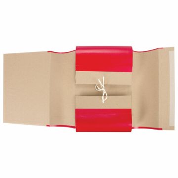 Папка архивная с завязками 120мм крафт корешок бумвинил 4 х/б завязки 1/25