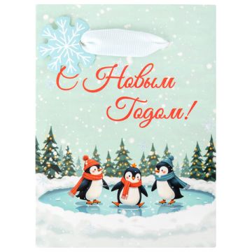 НГ Пакет подарочный бумажный (11х15х6) Simple magic ЗОЛОТАЯ СКАЗКА 1/12/144