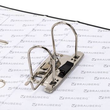 Папка-регистратор А4 75мм BRAUBERG с уголком, черная с покрытием из полипропилена 1/20 (Клиент)