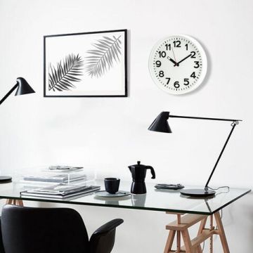 Часы настенные TROYKA 78771783 круг белые белая рамка 30,5х30,5х3,5 см 1/7 (Клиент)