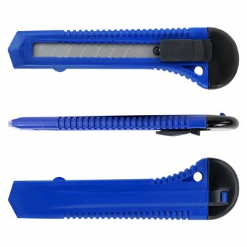 Нож канцелярский 18мм с фиксатором упаковка с европодвесом STAFF EVERYDAY 1/24/576