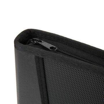 Папка на молнии пласт. BRAUBERG А4, 350*282*33мм, 2 отделения, 4 кармана, бизнес-класс, черн 1/20