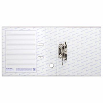 Папка-регистратор А4 90мм BRAUBERG с покрытием из ПВХ черная 1/12 (клиент)