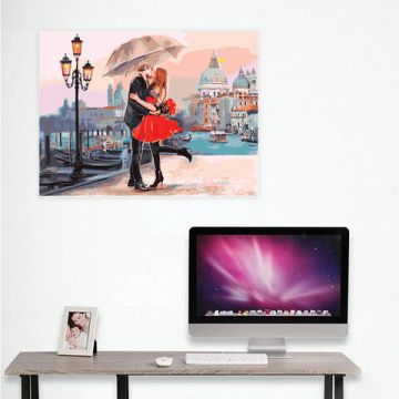 Картина стразами (алмаз. мозаика) 40х50см без подрам ОСТРОВ СОКРОВИЩ Прогулка под зонтом 1/40 (вывод