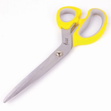 Ножницы 230мм портновские желтые с резиновыми вставками ОСТРОВ СОКРОВИЩ 1/12/96 (Клиент)