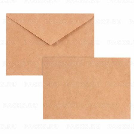 Конверты С6 114х162мм КРАФТ клей 90г/м2 треугольный клапан BRAUBERG 50/1000 