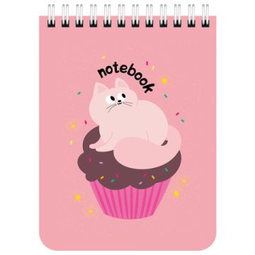 Блокнот 40л А6 108х145мм клетка гребень Котики BRAUBERG 1/6/96