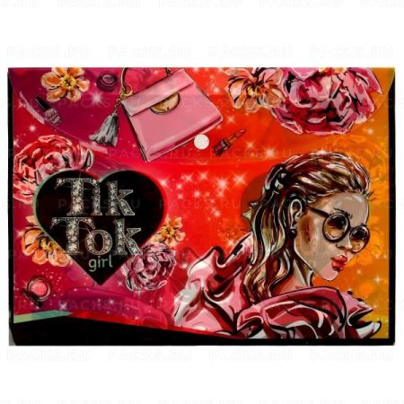 Папка-конверт с кнопкой А4 TIK TOK GIRL 1/6