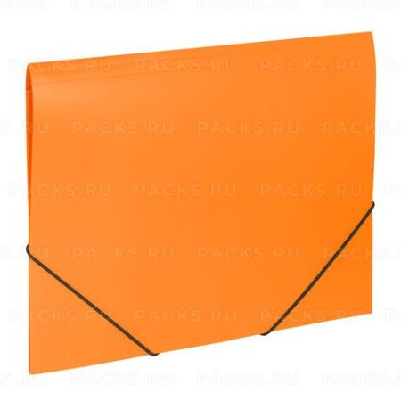 Папка на резинке BRAUBERG Office до 300 л оранж