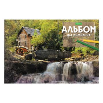 Альбом для рисования 24л А4 обложка офсет ассорти Хатбер 1/11
