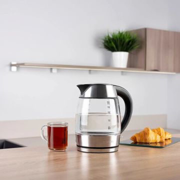 Чайник SCARLETT SC-EK27G13 2л 2200Вт закрытый нагревательный элемент стекло сталь 1/4 (клиент)