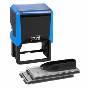 Штамп самонаб 8-стр оттиск 60х40мм синий б/рамки TRODAT 4927/DB корпус синий КАССА 1/10/1