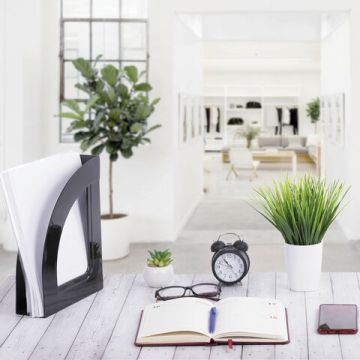 Лоток вертикальный для бумаг 220х290мм ширина 70мм черный BRAUBERG ECONOM 1/10 (Клиент)