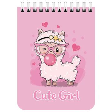 Блокнот 40л А6 108х145мм клетка гребень Зверята BRAUBERG 1/6/96