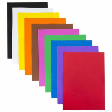 Пористая резина/фоамиран А4, 1 мм ОСТРОВ СОКРОВИЩ 10 л, 10 цв, яркие цвета, 661696