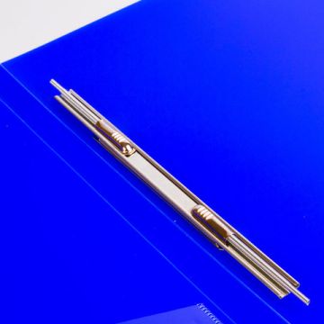 Папка скоросшиватель пруж внутр карман синяя до 100л 0,7мм BRAUBERG NEON 1/30 (клиент)