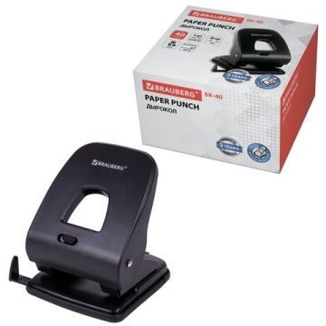 Дырокол на 40листов металлопластик черный SX-40 Brauberg 1/18