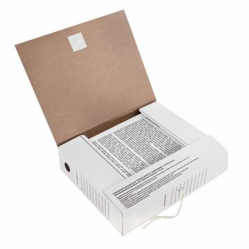 Накопитель документов Папка с завязками 75мм БЕЛЫЙ на 700л BRAUBERG 1/50 (клиент)