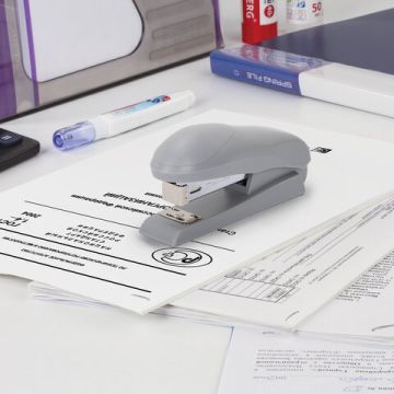 Степлер №24/6 26/6 до 30л серый UNIVERSAL BRAUBERG 1/12/72 (Клиент)