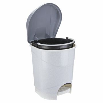 Ведро-контейнер 11л с крышкой и педалью для мусора 33х20х27см серое IDEA, М2891 1/6 (клиент)