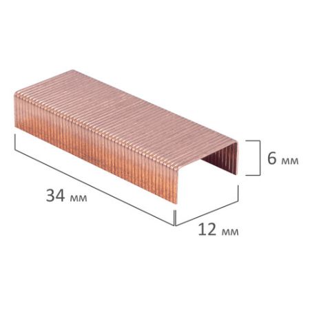 Скобы №24/6 1000шт до 30л BRAUBERG EXTRA 1/10