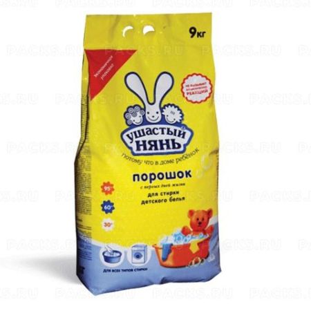 Порошок стиральный Ушастый нянь 9кг детский 1/2