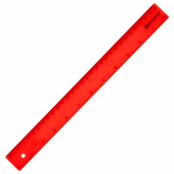 Линейка 30см пластиковая гибкая неоновая ассорти BRAUBERG 1/30 (Клиент)